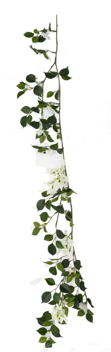 Kunstig Bougainvillea Blomsterguirlande 110Cm Hvid