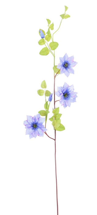 Klematisguirlande 3 Lilla Blomster 107 Cm Indvendig Dekoration