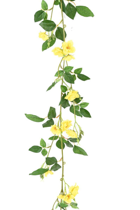 Guirlande Af Gule Kunstige Roser 180 Cm