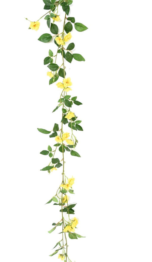 Guirlande Af Gule Kunstige Roser 180 Cm