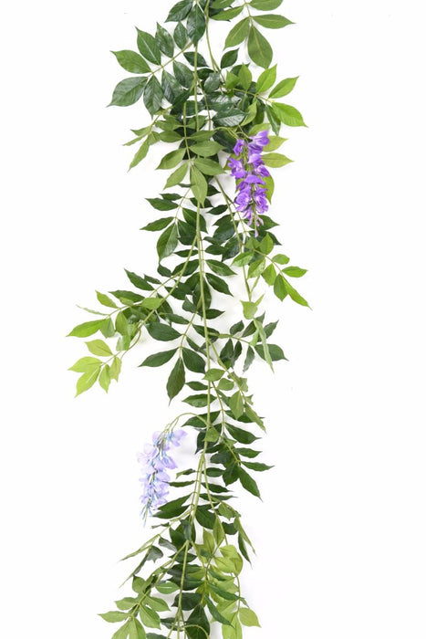 Indendørs Kunstig Wisteria-Guirlande 180 Cm Lavendel