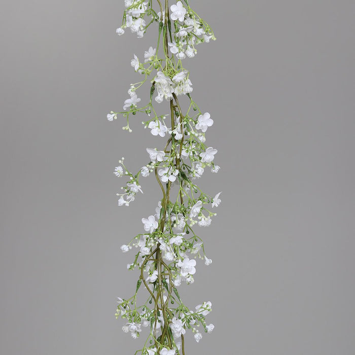 Kunstig Gypsophila Garland H.120Cm Hvid