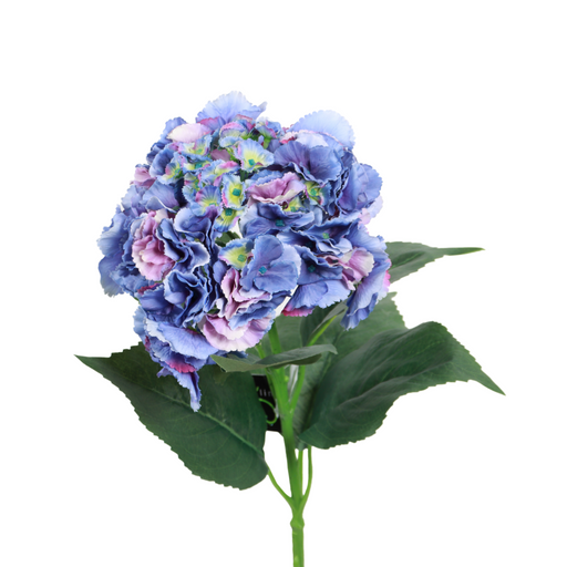 Blå Kunstig Hortensia 68 Cm Blød Stilk