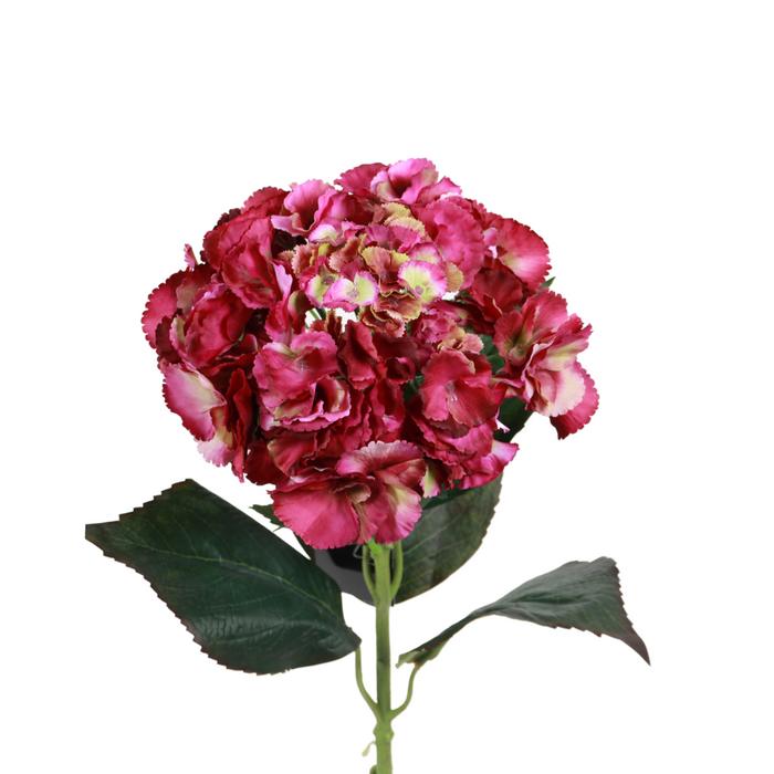 Kunstig Hortensia Stilk 68Cm Lilla Grøn Dekoration