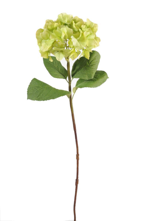 Grøn Kunstig Hortensia 80 Cm Til Blomsterdekoration