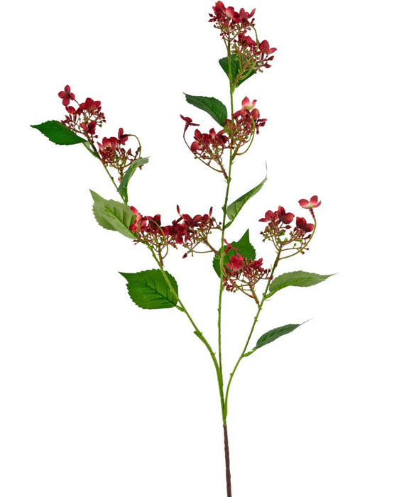 Rød Kunstig Vild Hortensia