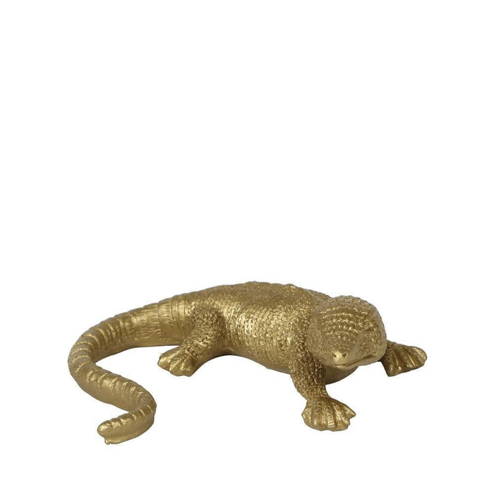 Guld Dekorativ Lizard - Plantetilbehør