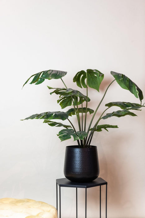 Monstera Deliciosa Kunstig Plante - H110Cm, Ø13Cm