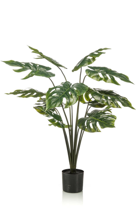 Monstera Deliciosa Kunstig Plante - H110Cm, Ø13Cm