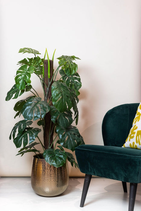 Monstera Deliciosa Kunstig Plante - H120Cm, Ø14Cm