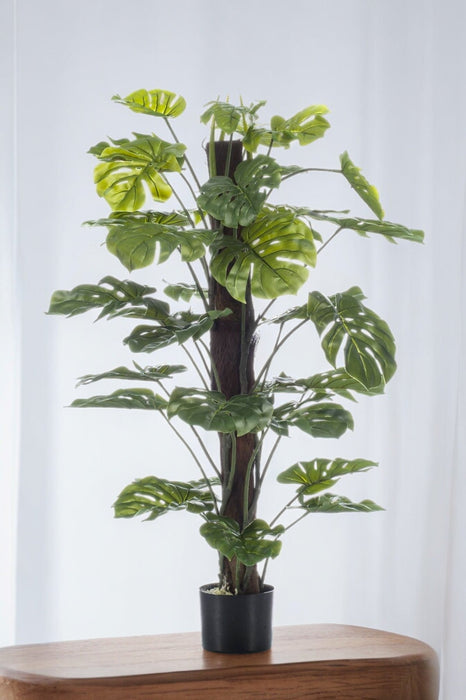 Monstera Deliciosa Kunstig Plante - H120Cm, Ø14Cm