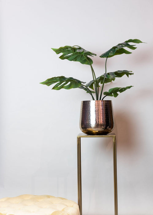 Monstera Deliciosa Kunstig Plante - H85Cm, Ø12Cm