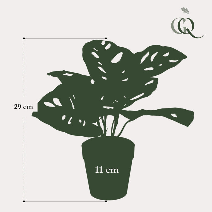 Monstera Monkey Kunstig Plante - H29Cm, Ø18Cm