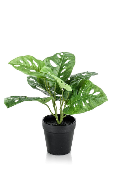 Monstera Monkey Kunstig Plante - H29Cm, Ø18Cm