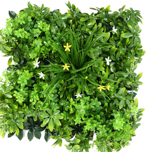 Kunstige Plantevæg Blomster Og Løv 50X50 Cm