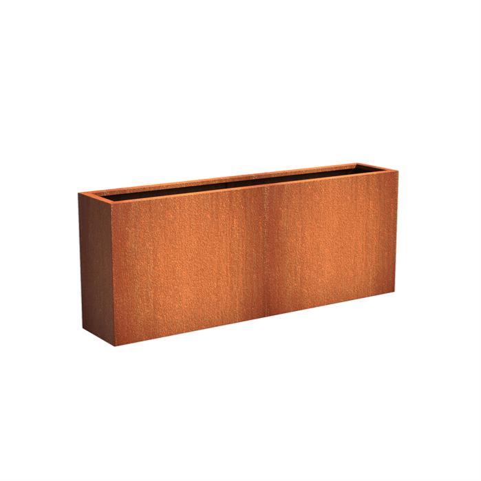 Rektangulær Corten Stålvæg 200X80Cm Have
