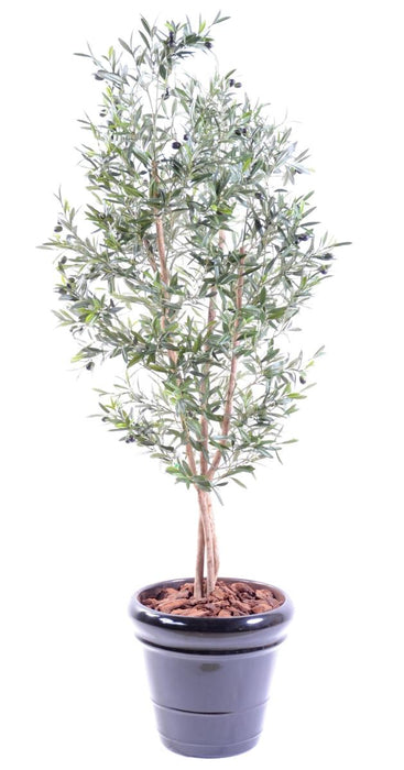 Kunstigt Oliventræ 3 Stammer H.150Cm Indvendig Dekoration