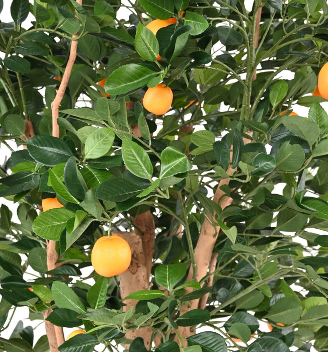 Kunstigt Appelsintræ 185 Cm Med 34 Appelsiner Dekoration