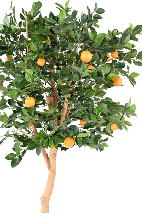 Kunstigt Appelsintræ 185 Cm Med 34 Appelsiner Dekoration