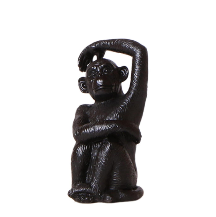 Sitting Monkey Dekorativ Ornament - Sort