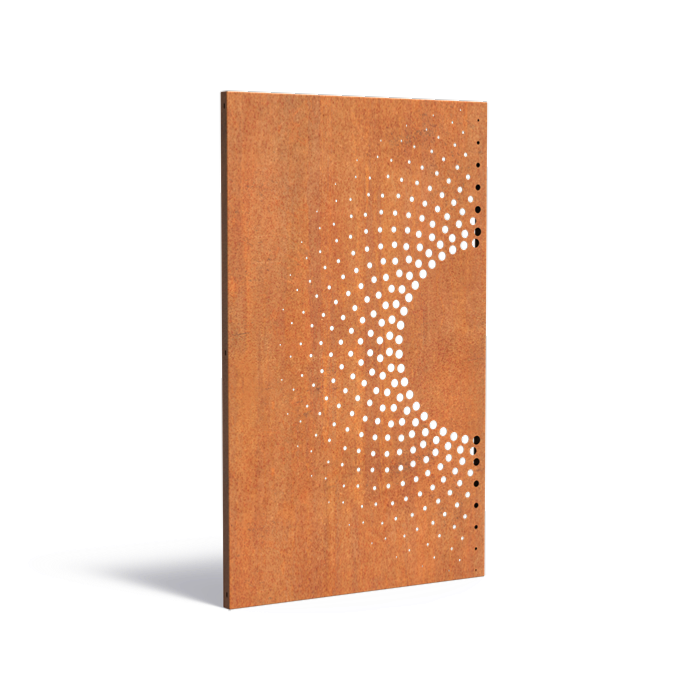 Abstrakt Corten Stål Panel Til Have 180X110Cm
