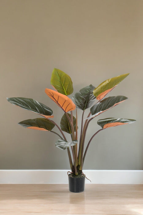 Philodendron Kunstig Plante - H120Cm, Ø14Cm