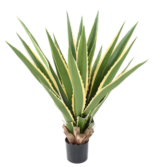Kunstig Plante Agave Furcraea 110Cm Grøn Gul