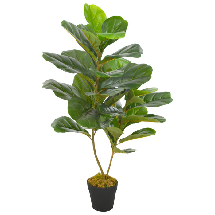 Kunstig Plante Med Grønne Figenblade Potte 90 Cm
