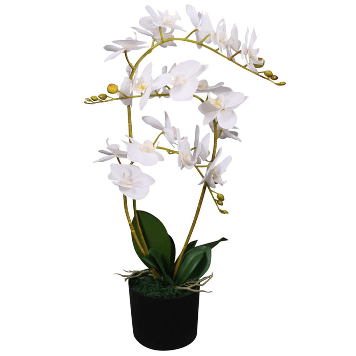 Kunstig Plante Med Orkidépotte 65 Cm Hvid