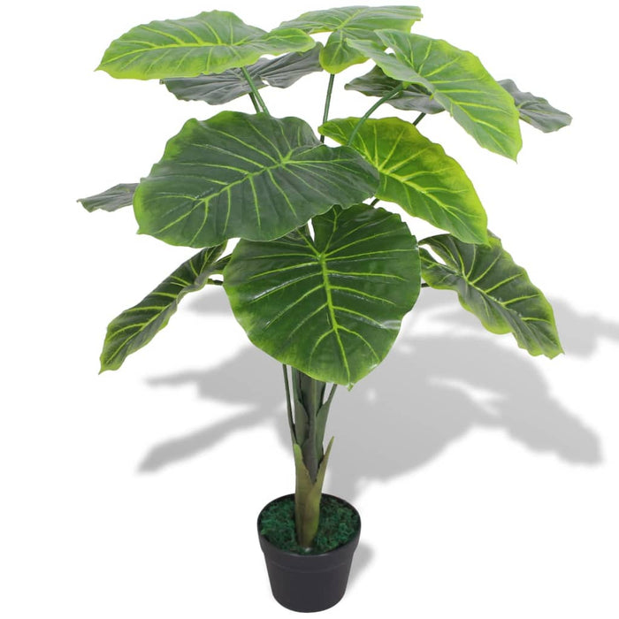 Kunstig Plante Med Potte Taro 85 Cm Grøn