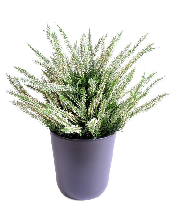 Kunstig Plante Hvid Lyng 35Cm I Potte