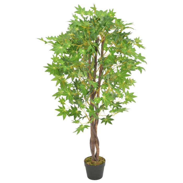 Kunstig Ahornplante Med Grøn Potte 120 Cm