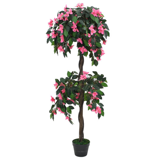 Kunstig Rhododendron Plante Med Potte 155Cm Grøn Og Pink