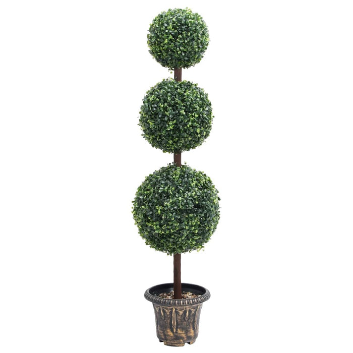 Kunstig Buksbom Plante Med Grøn Kugleformet Potte 118 Cm