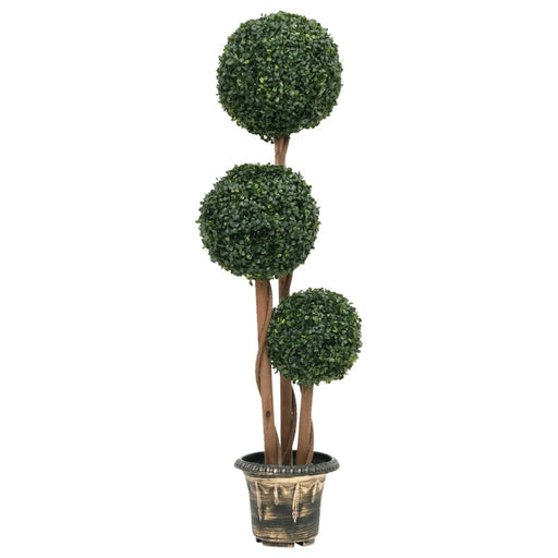Kunstig Buksbom Plante Med Grøn Kugleform Potte 119 Cm