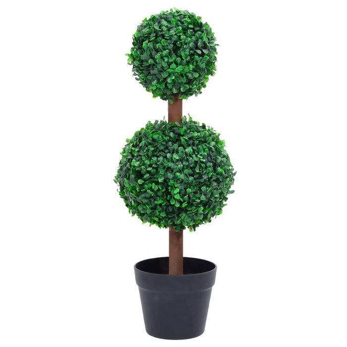 Kunstig Buksbom Plante Med Grøn Kugleform Potte 60 Cm