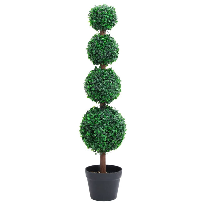 Kunstig Buksbom Plante Med Grøn Kugleform Potte 90 Cm