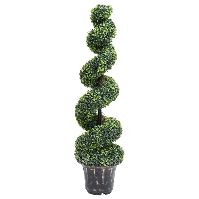 Kunstig Spiral Buksbom Plante Med Grøn Potte 117 Cm