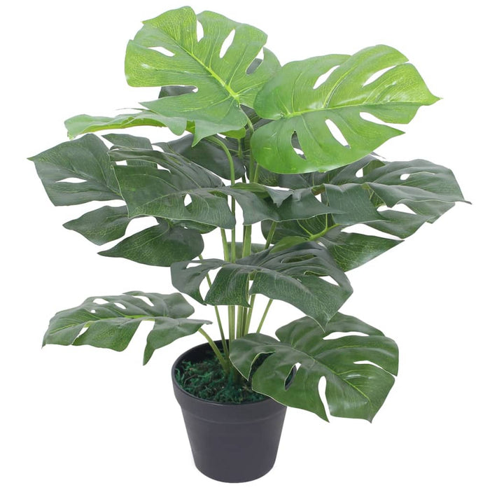 Kunstig Monstera Plante Med Potte 45 Cm Grøn