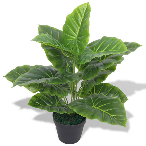 Kunstig Taro Plante Med Potte 45 Cm Grøn