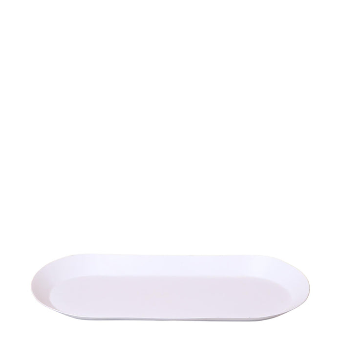 Hvid Oval Bakke | Hjem Dekoration