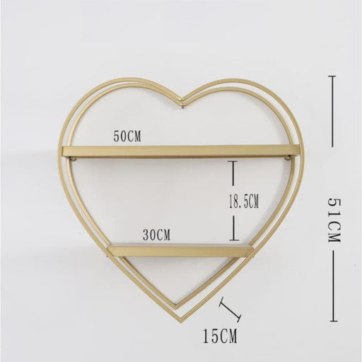 Hjerteformet Væghylde Planteholder