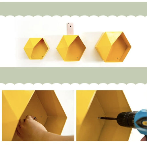 Planteholder Blå Sekskantet Hylde