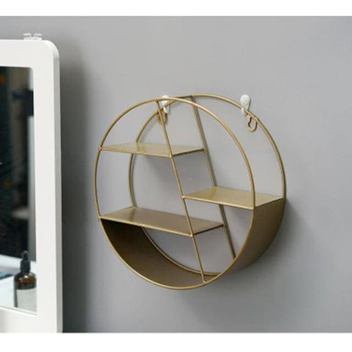 Planteholder Rund Hylde Gyldent Metal