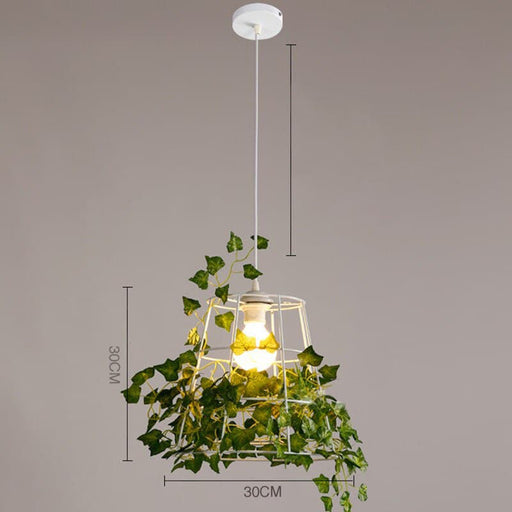 Hvid Plante Loftslampe Planteholder