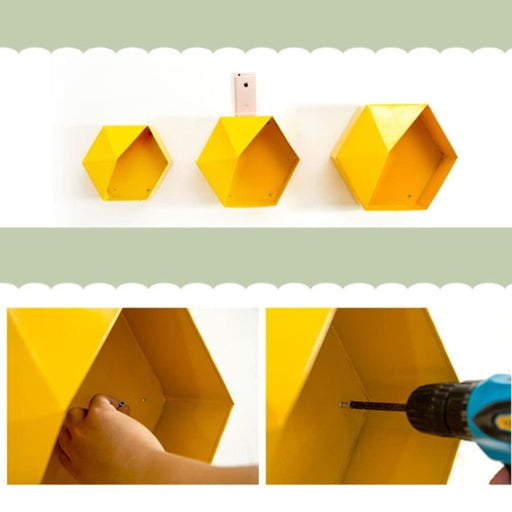 Planteholdere Sekskantet Hylde Brun Farve