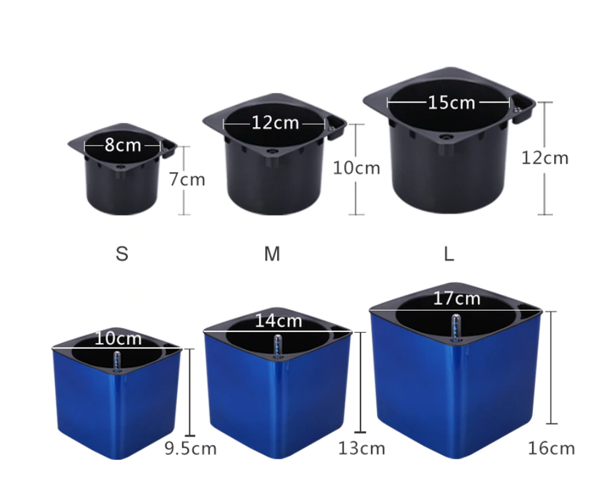 Udendørs Urtepotte Plastpotte Automatisk Vanding Firkantet Rød