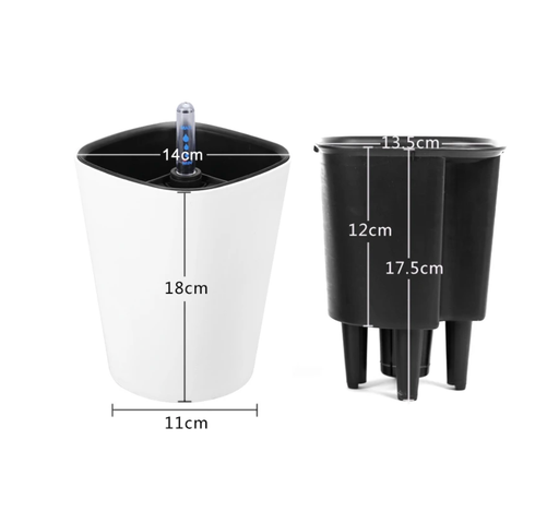 Udendørs Urtepotte Hvid Plastpotte Til Plante