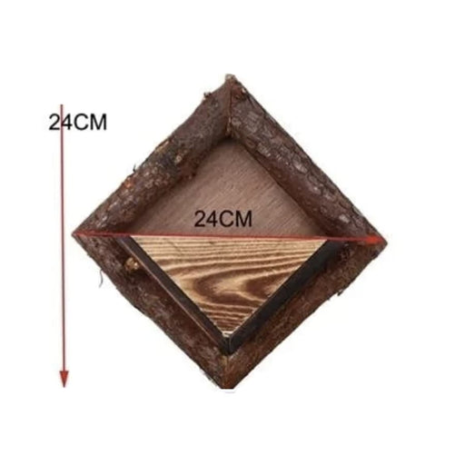 Blomsterkrukke I Træ På Væg