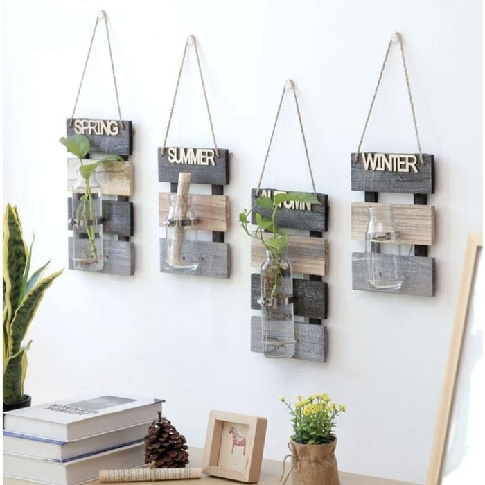 Væg Blomsterpotte Træplantekar 4 Sæsoner